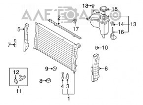 Expansion tank cooling BMW 335i e92 07-13 without cover