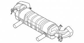 Muffler rear part barrel BMW 5 G30 18-19 4.4T