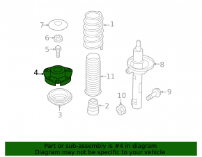 Front shock absorber support right VW Passat 20-22