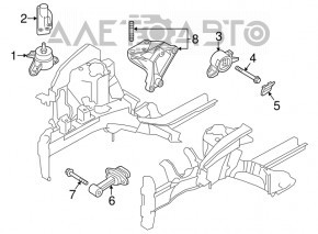 Engine mount left Kia Forte 4d 14-16 pre-rest 1.8 automatic transmission
