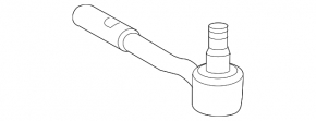 Left steering rod with tip for Mercedes W211 E350 AWD