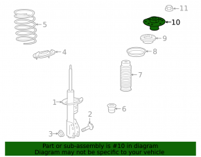 Shock absorber support front right GMC Terrain 10-17