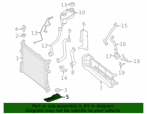 Radiator bracket lower right Mercedes CLA 250 14-19