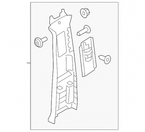 Center pillar trim upper belt left Volvo XC90 16-23 gray