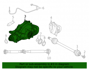 Rear differential gear BMW X5 G05 19-26 3.0T AWD