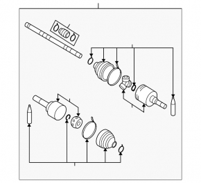 Front left axle drive for Nissan Cube 08-14 automatic transmission