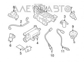 Lambda probe second Hyundai Elantra UD 11-16