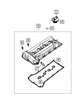 Valve Cover Chrysler 200 11-14 2.4