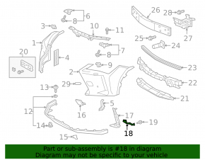 Bracket for fog light plug right Lexus UX200 UX250h 19-