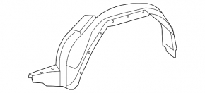 Front right fender liner for Toyota 4Runner 14-24 rest.