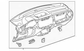 Dashboard front panel without AIRBAG VW Beetle 12-19 beige