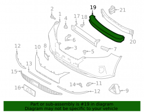 Nissan Murano z52 19- Front Bumper Absorber