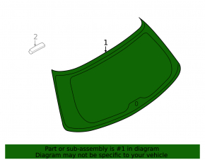 Subaru b9 Tribeca rear trunk glass