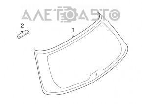 Subaru b9 Tribeca rear trunk glass