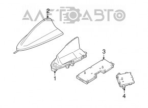 BMW X2 F39 18-23 Antenna Fin Housing