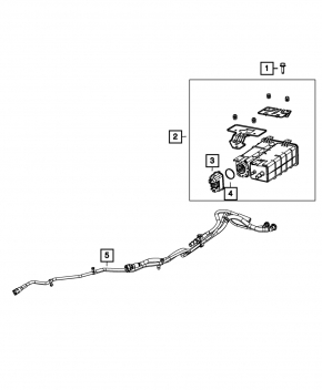 Canister with carbon absorber assembly Dodge Journey 11-20 2.4, 3.6 without brackets, sensor defect