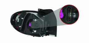 Right outer fender light for Fiat 500L 14-17 pre-rest with frame, Living
