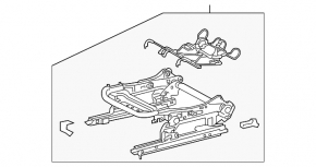 Driver's seat runner for Toyota Rav4 19-24 manual, without frame