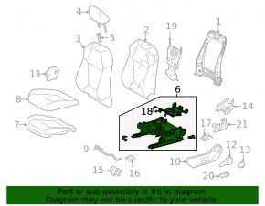 Driver's seat runner for Toyota Rav4 19-24 manual, without frame