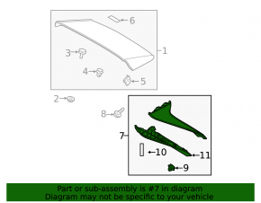 Left tailgate spoiler Toyota Rav4 19- gloss, scratches