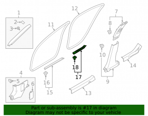 Door sill trim rear left outer Infiniti Q50 14-20
