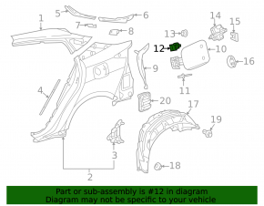 Toyota Prius 50 19-22 Fuel Filler Door Hinge Spring