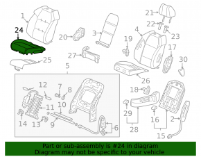 Driver's seat Acura MDX 07-09 without airbag, leather black