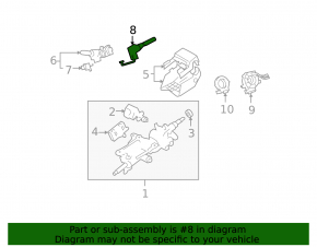 Steering column switch right Lexus LS460 LS600h 07-08 for rain sensor