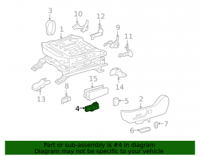 Seat control front left Lexus CT200h 11-17