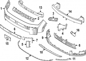 Left front bumper molding for Hyundai Santa Fe 2020-2026 SE, SEL, XRT