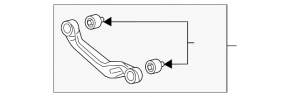 Upper rear right transverse control arm for Audi A8 10-18