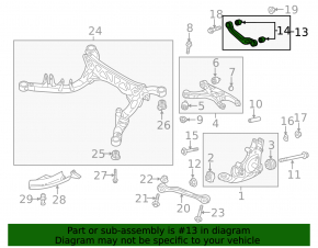 Upper rear right transverse control arm for Audi A8 10-18