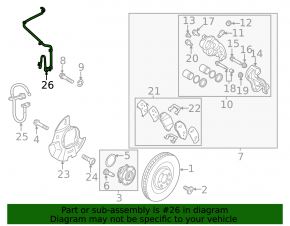Front left ABS sensor Kia Sorento 10-15