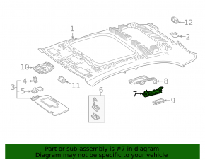 Rear right ceiling hook for Mercedes A-class V177 19-22 black