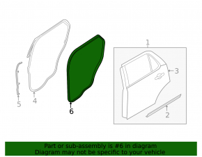 Door seal rear right Ford Explorer 11-19 torn