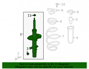 Shock absorber strut assembly front right Nissan Altima 19-24 FWD