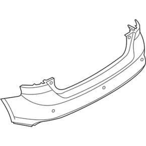 Rear bumper bare Ford Focus mk3 15-18 rest 5d pressed