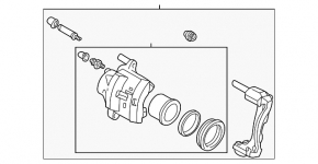 Front right caliper assembly for Mazda6 03-05
