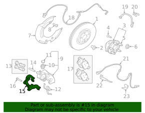 Front right caliper bracket for Land Rover Range Rover Velar 18-20 (325mm)