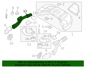 Air duct from air intake right BMW X7 G07 19-20 N63