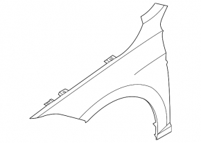 Front left wing VW Jetta 19-