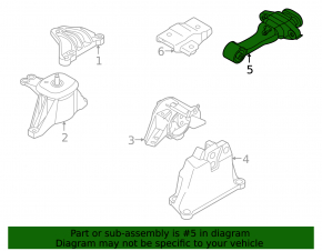 Rear engine mount for Hyundai Santa Fe 24-26 HEV