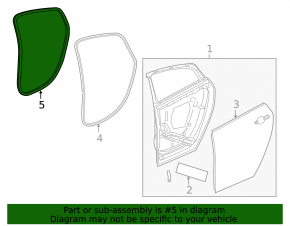 Door seal rear left Chevrolet Volt 16-