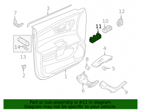 Front left window lift control for Nissan Altima 13-18