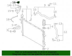Coolant expansion tank cap Hyundai Santa FE 19-20 2.0,2.4