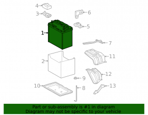 Battery 12v TOYOTA RAV4 13-18 75Ah 630A Asia +-Reverse EXIDE