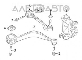 Lower control arm, front right, BMW 3 G20 19-25 rear