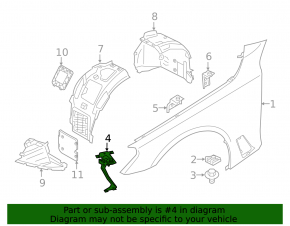 Front right fender bracket for BMW 7 G11 G12 21-22 rest