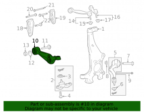 Lower control arm, front right, Lexus LS 07-17 AWD