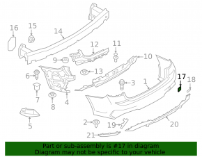 BMW 3 G20 19-22 Rear Bumper Tow Hook Cap Upper, M Sport